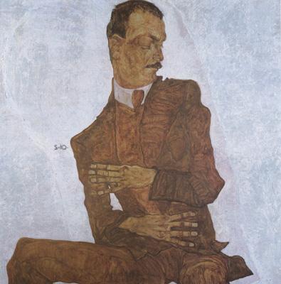Egon Schiele Portrait of Arthur Roessler (mk12 oil painting picture